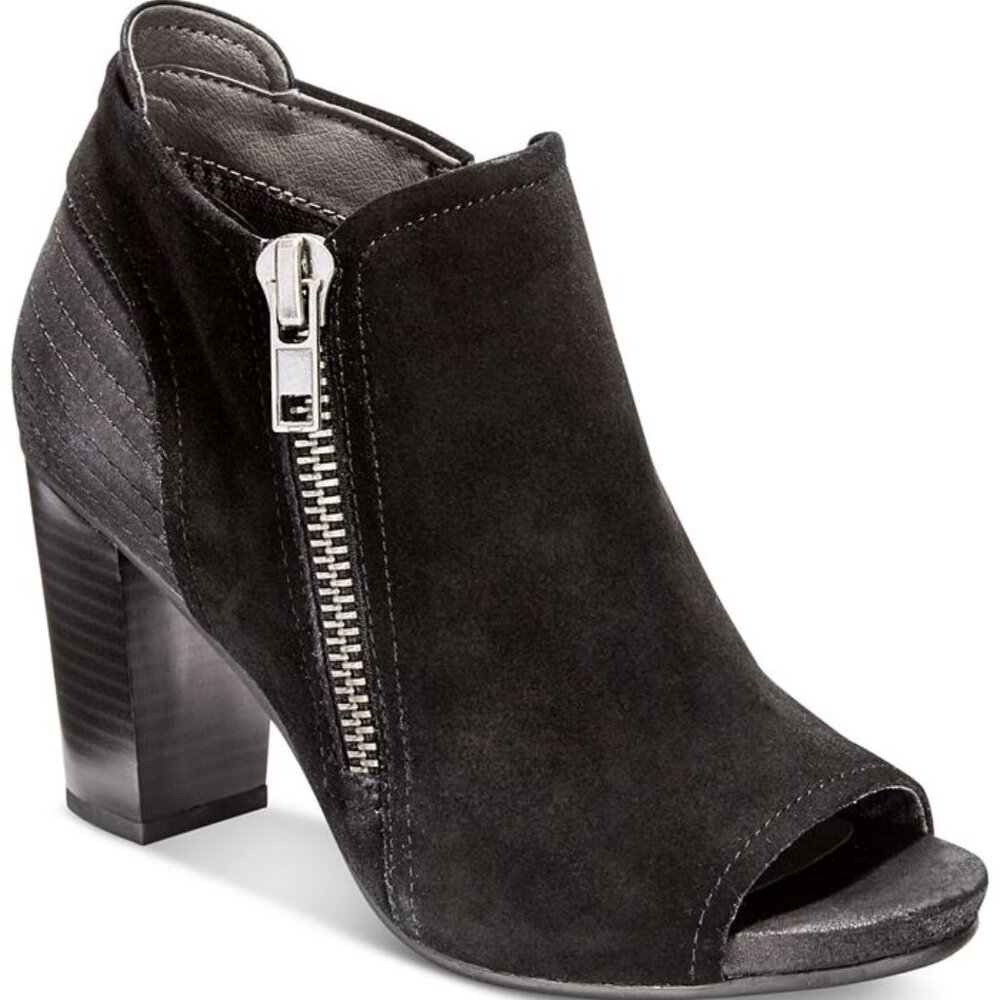 White Mountain Daytona Black Peep-Toe Booties Size 8.5